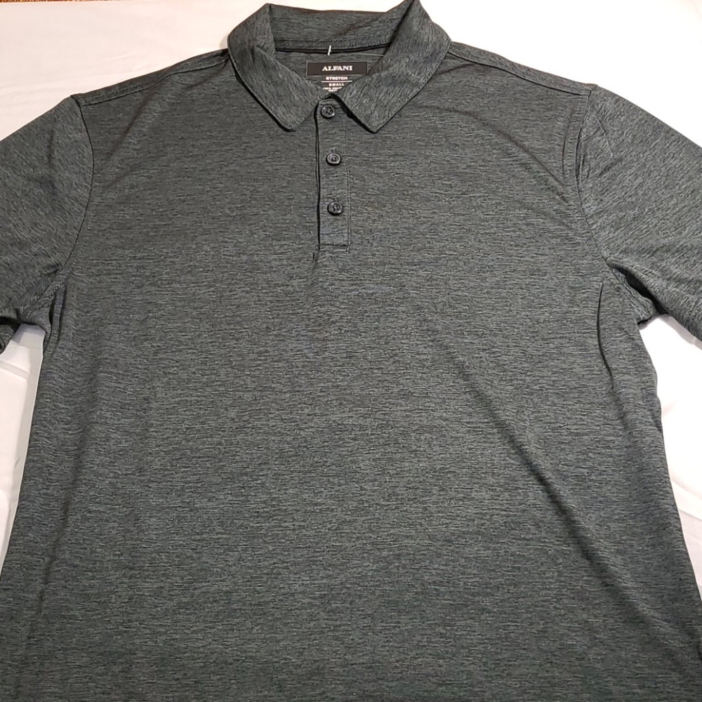 Alfani polo stretch green short-sleeve - Picture 3 of 16